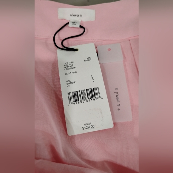 PINK LINEN BLEND PLEATED FULL SKIRT NWT - Picture 8 of 10